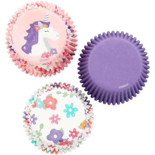 Unicorn Themed Cupcake Papers - Click Image to Close
